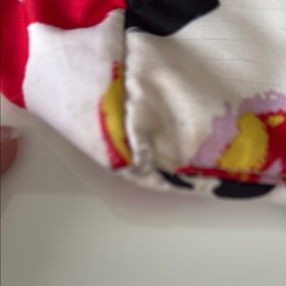 Red and Black Floral Tote with Sturdy Handles - Picture 6 of 12